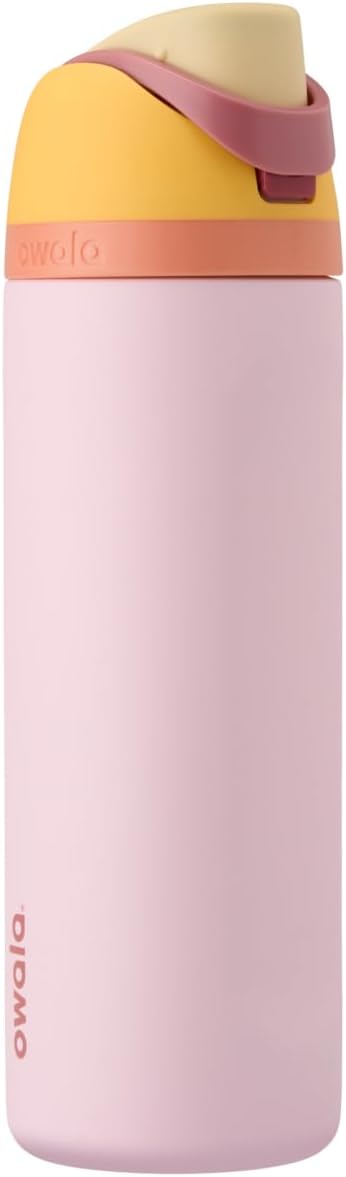 Owala FreeSip Insulated Stainless Steel Water Bottle with Straw for Sports, Travel, and School BPA-Free Sports Water Bottle, 24 oz, Dreamy Field