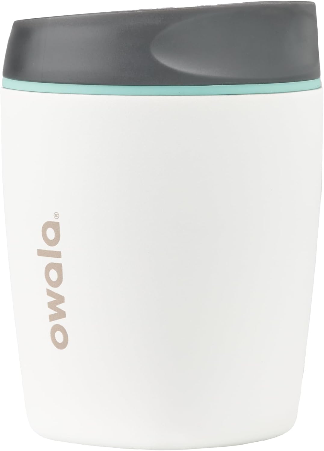 Owala SmoothSip Insulated Stainless Steel Coffee Tumbler, Reusable Iced Coffee Cup, Hot Coffee Travel Mug, BPA Free 20 oz, Gray (Cloudscape)