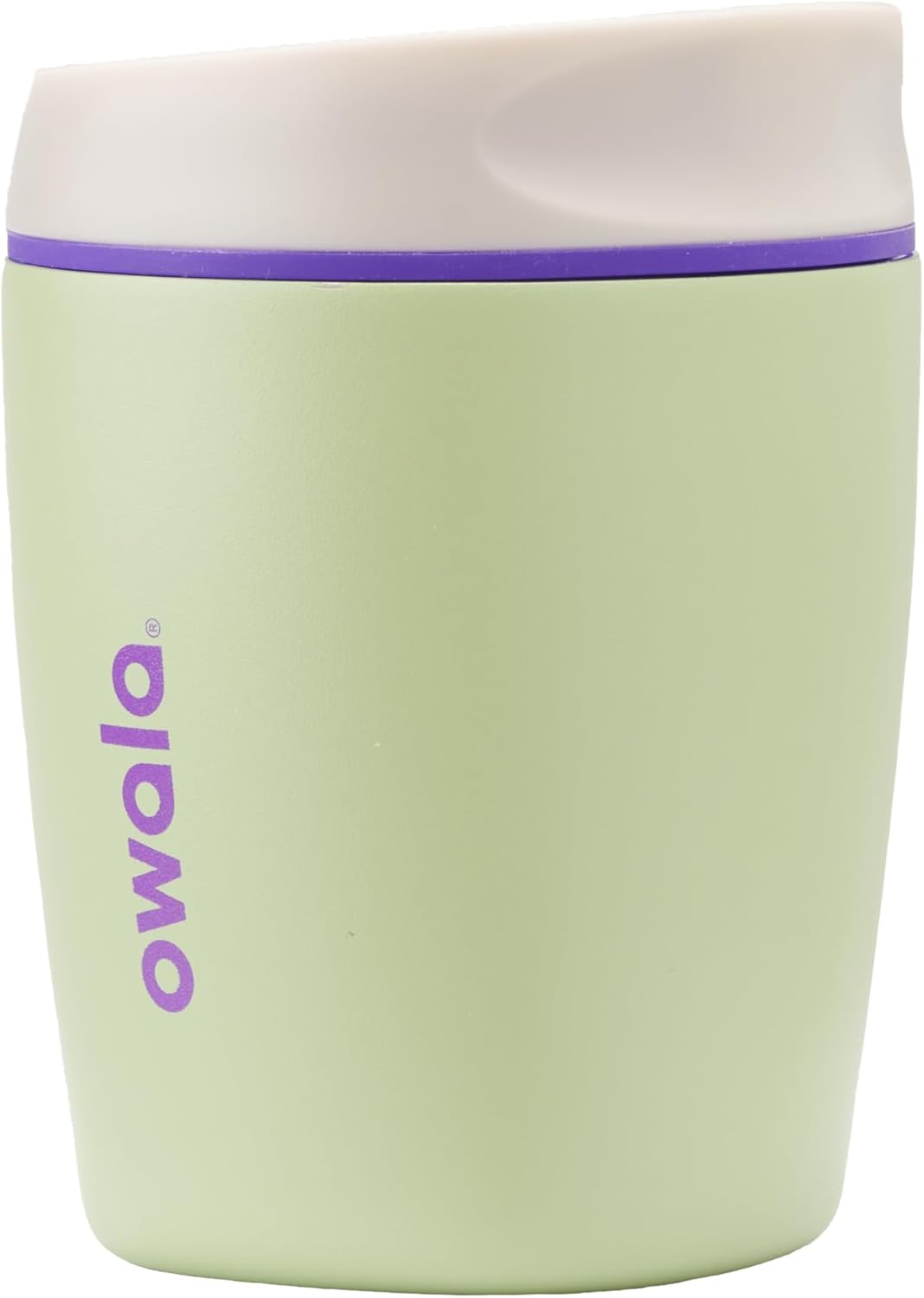 Owala SmoothSip Insulated Stainless Steel Coffee Tumbler, Reusable Iced Coffee Cup, Hot Coffee Travel Mug, BPA Free 20 oz, Gray (Cloudscape)