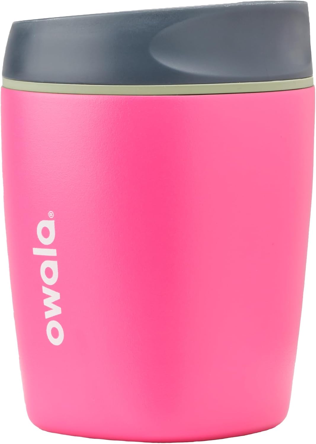 Owala SmoothSip Insulated Stainless Steel Coffee Tumbler, Reusable Iced Coffee Cup, Hot Coffee Travel Mug, BPA Free 20 oz, Gray (Cloudscape)