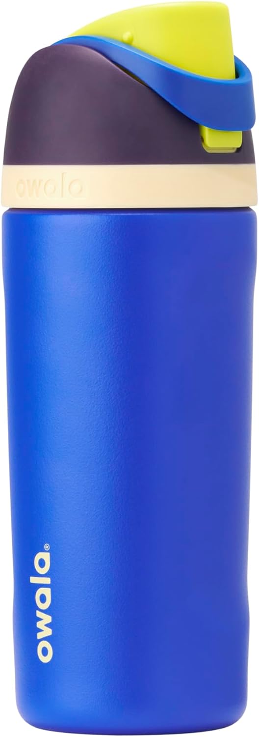 Owala FreeSip Insulated Stainless Steel Water Bottle with Straw for Sports, Travel, and School BPA-Free Sports Water Bottle, 24 oz, Dreamy Field