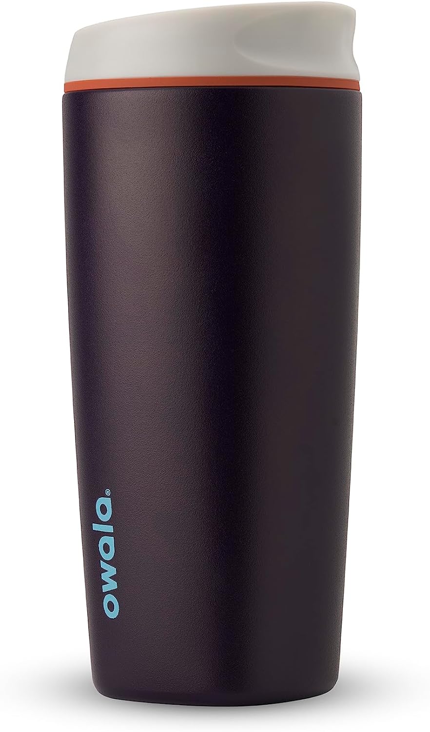 Owala SmoothSip Insulated Stainless Steel Coffee Tumbler, Reusable Iced Coffee Cup, Hot Coffee Travel Mug, BPA Free 20 oz, Gray (Cloudscape)