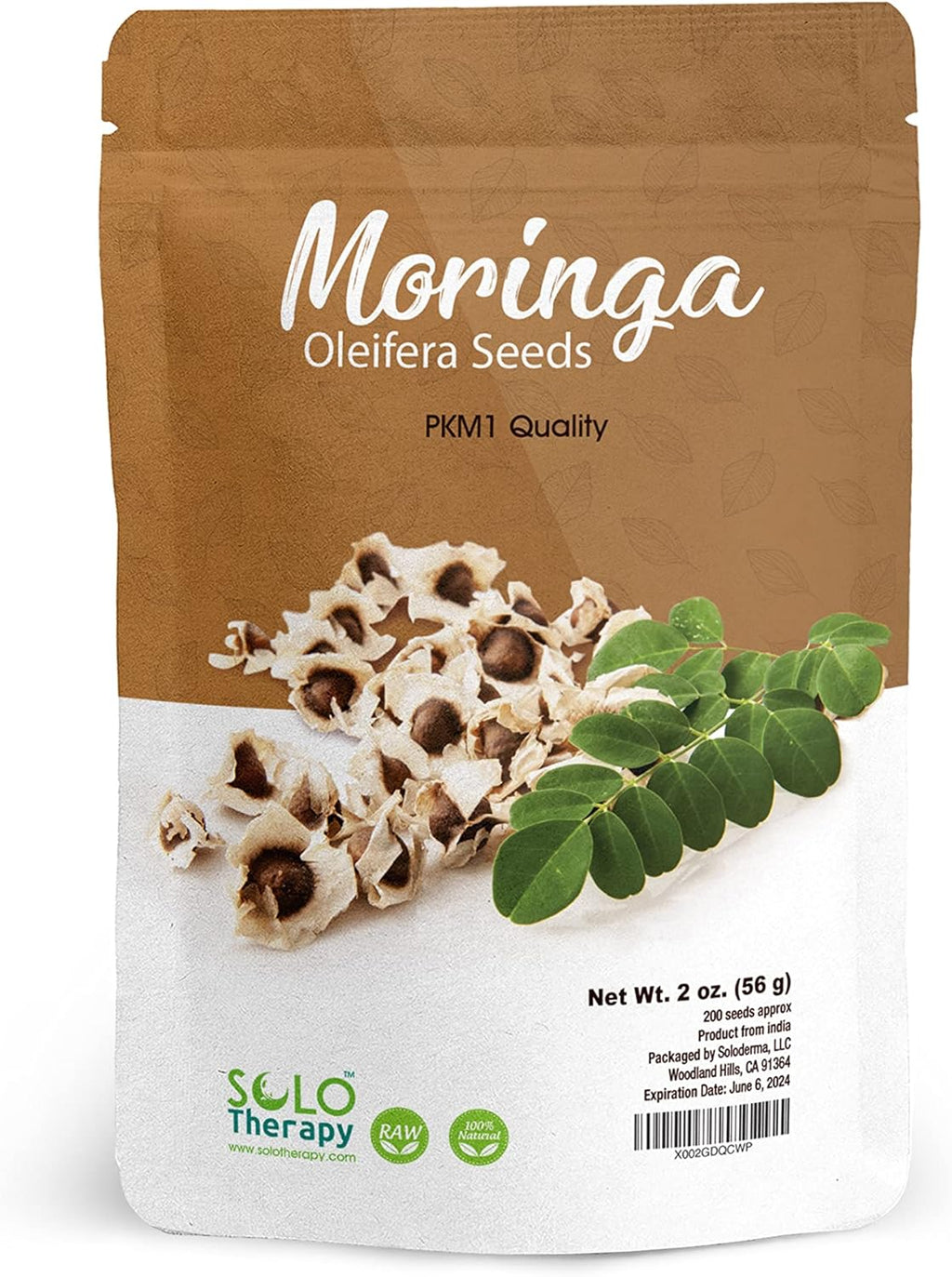 Moringa Seeds | 200 Seeds Approx. | Premium Quality | PKM1 | Edible | Planting | Moringa Oleifera| Malunggay | Semillas De Moringa | Drumstick Tree | Seeds from India (2 oz)