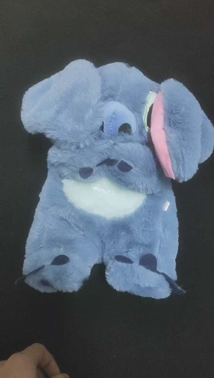 30CM Kawaii Stitch Plush Doll Baby Sleeping Companion Sound Soothing Musical With Air Bag and Light Doll Breathing Toys Gifts